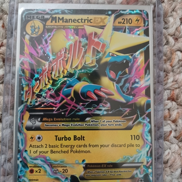 Pokemon Mega Manectric EX Trading Card - Yellow and Blue - Picture 3 of 6